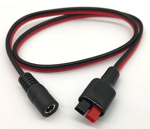 Miniatura 8 de Halokny Cable de extensión de enchufe de alimentación de 14 AWG CC de 0.217 in x 0.083 in para batería de reserva del generador y panel solar