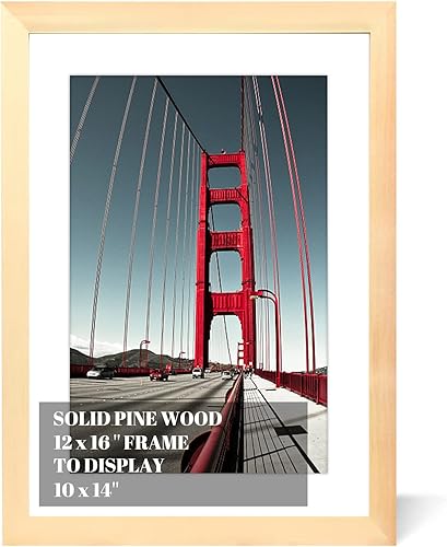 Miniatura 1 de Marco de fotos de 12 x 16 pulgadas, marcos de pintura de diamantes hechos de madera maciza, imágenes de 10 x 14 pulgadas con paspartú o de 12 x 16