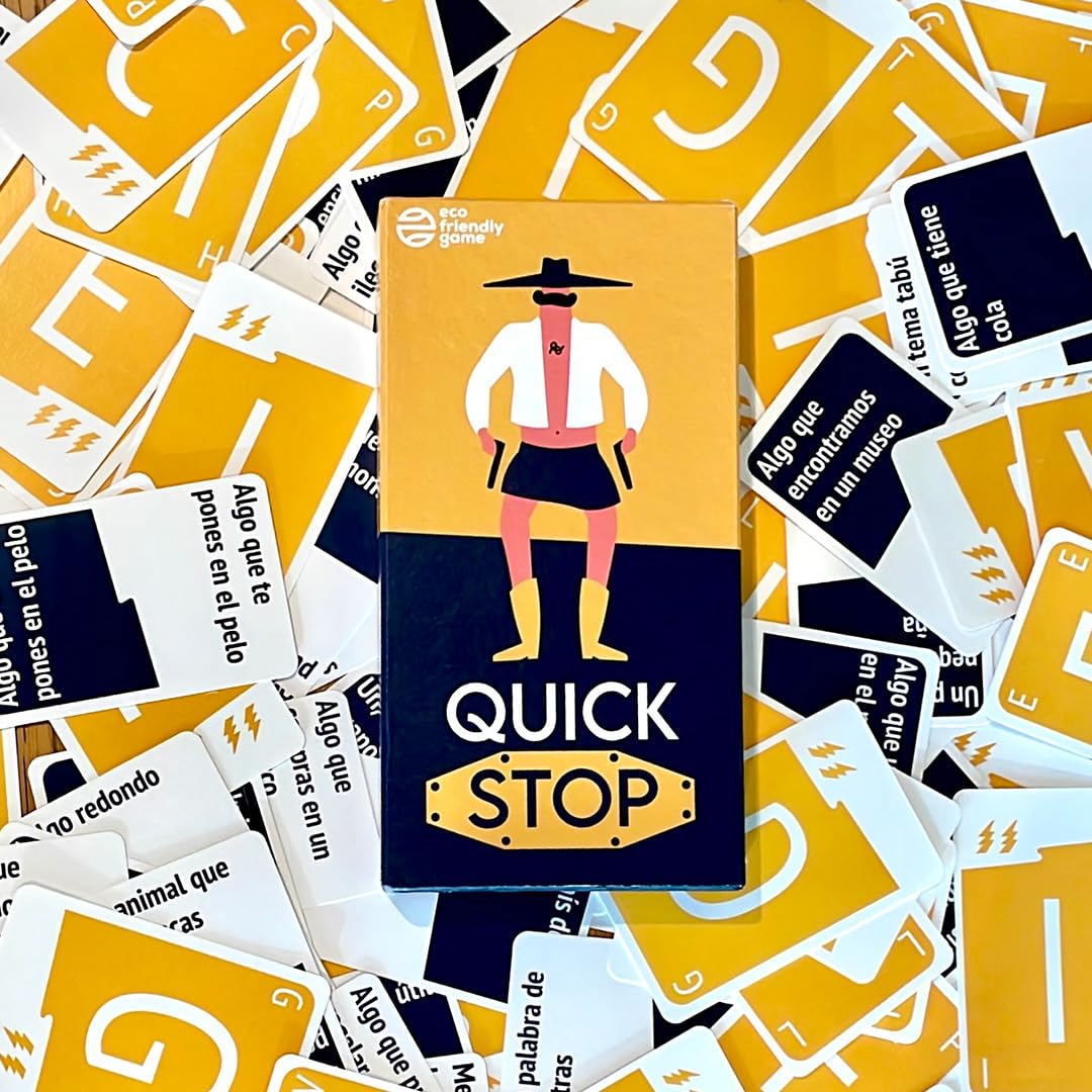 Quick Stop: Dynamic Board Game for Family and Friends - Toy Grand Prix 2024-Creativity and Speed - Entertainment Version of Stop Game - Image 4