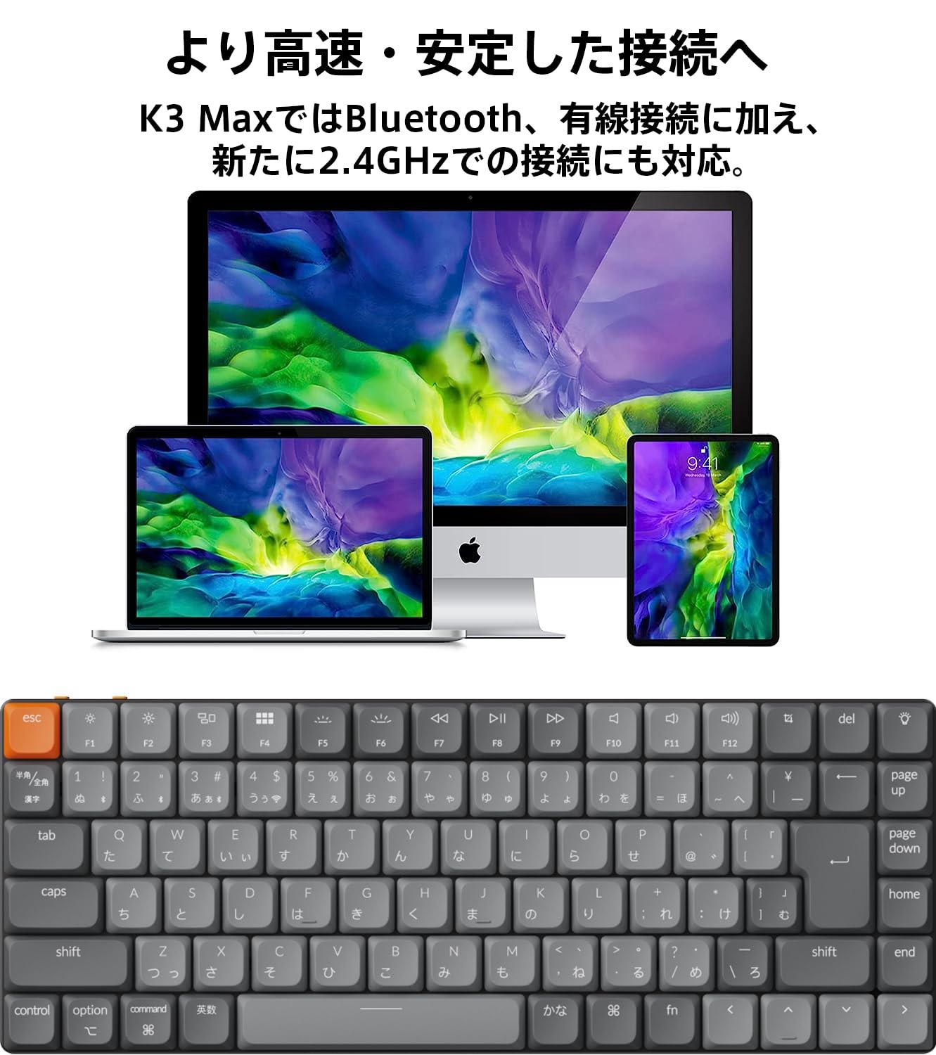 Amazon | 【国内正規品】Keychron K3 Max ロープロファイル ワイヤレス