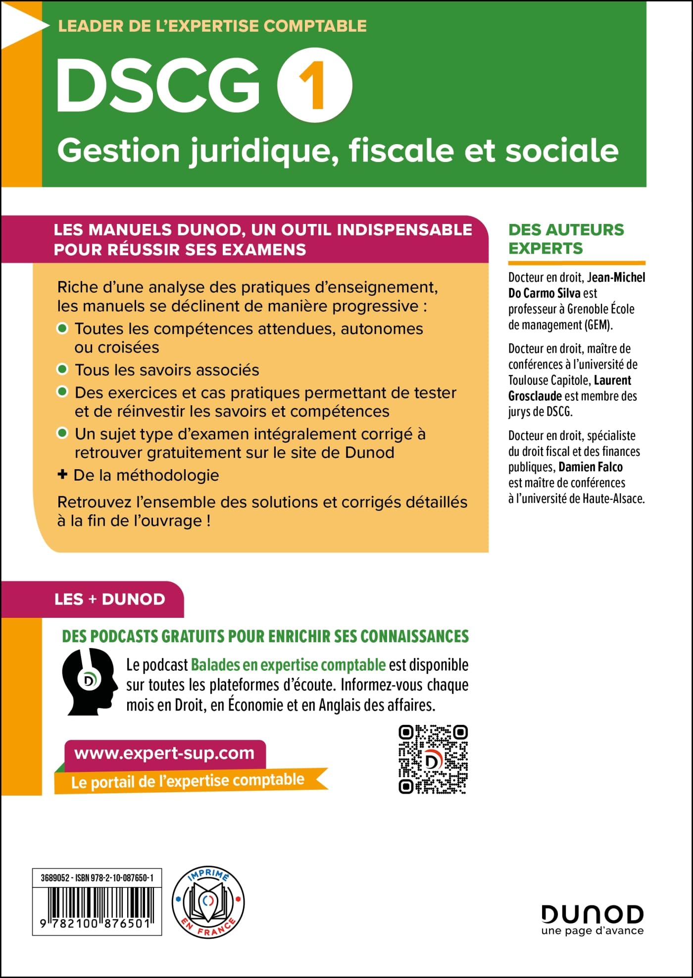 DSCG1 - Gestion juridique, fiscale et sociale - Manuel 2025-2026