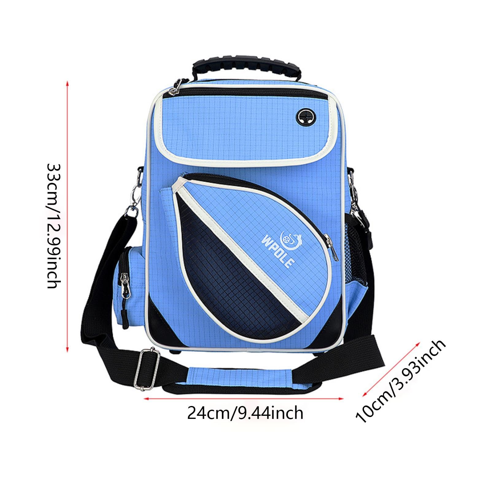 Borsa da Pong, Borsa Multifunzionale per Riporre La Racchetta, Borsa a Tracolla Impermeabile E Portatile con Tracolla Rimovibile, Adatta a Donne