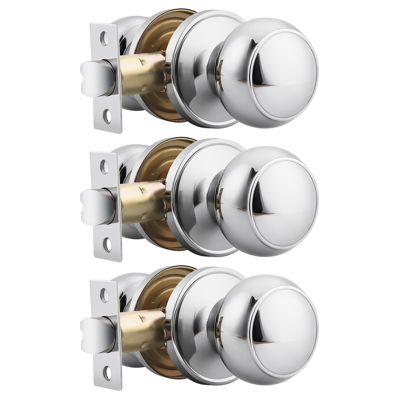 Probrico Black Passage Door Knobs - Keyless & Modern -19