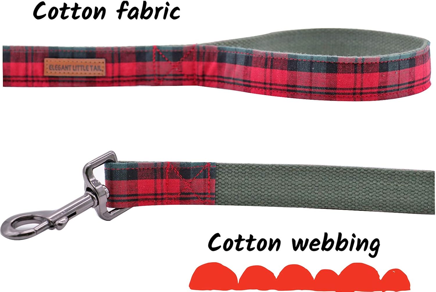 Elegant little tail Dog Leash, Strong and Durable Traditional Style Leash, Webbing Dog Leashs, Soft Walking Leash for Small Medium Large Dogs and Cats - Image 3