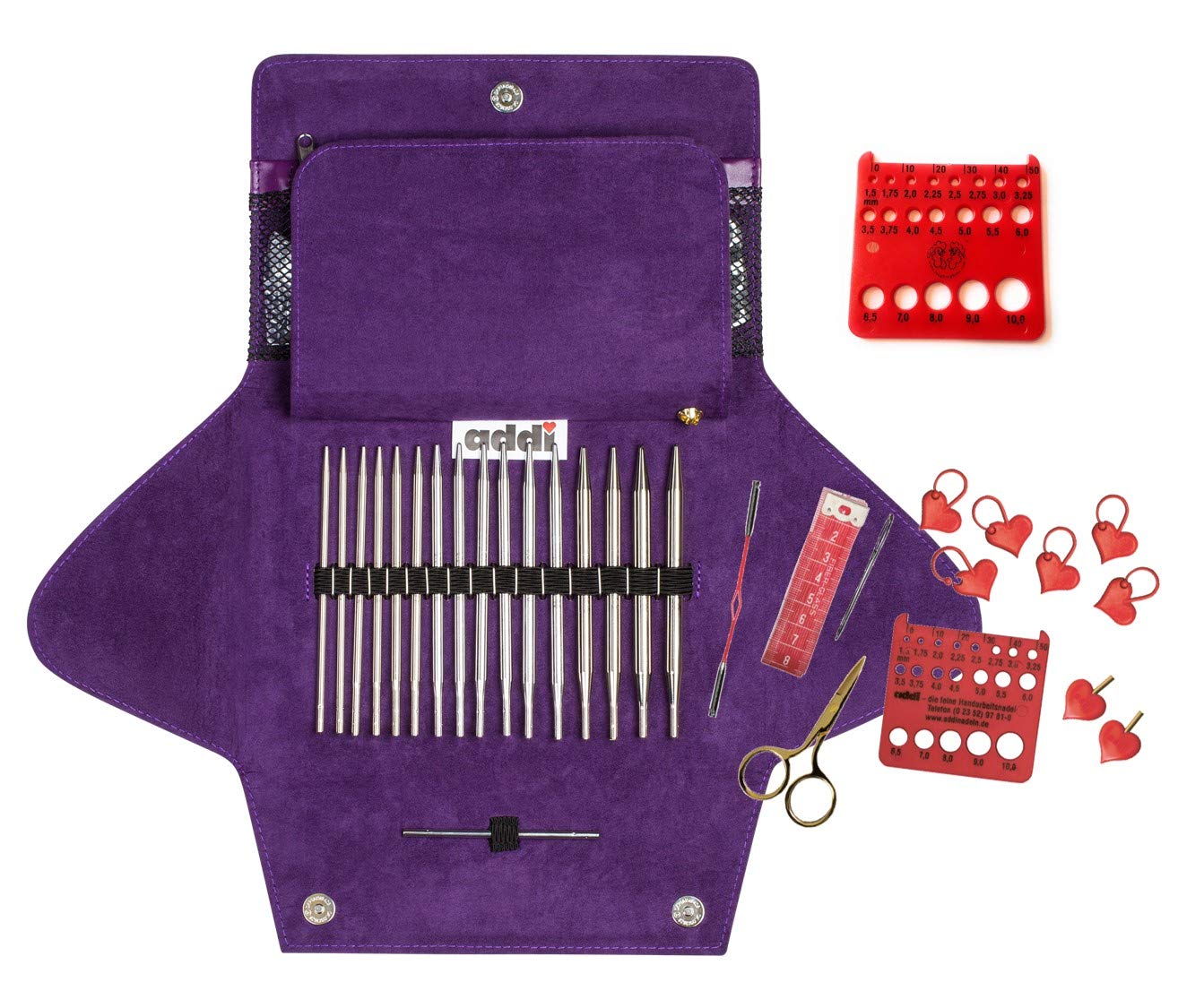 Click by Woolly Hugs Interchangeable Circular System with Exclusive Red Cords (European Version) with Red Gauge