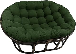 Blazing Needles Microsuede Double Papasan Cushion, 1 Count (Pack of 1), Hunter Green - Buy now