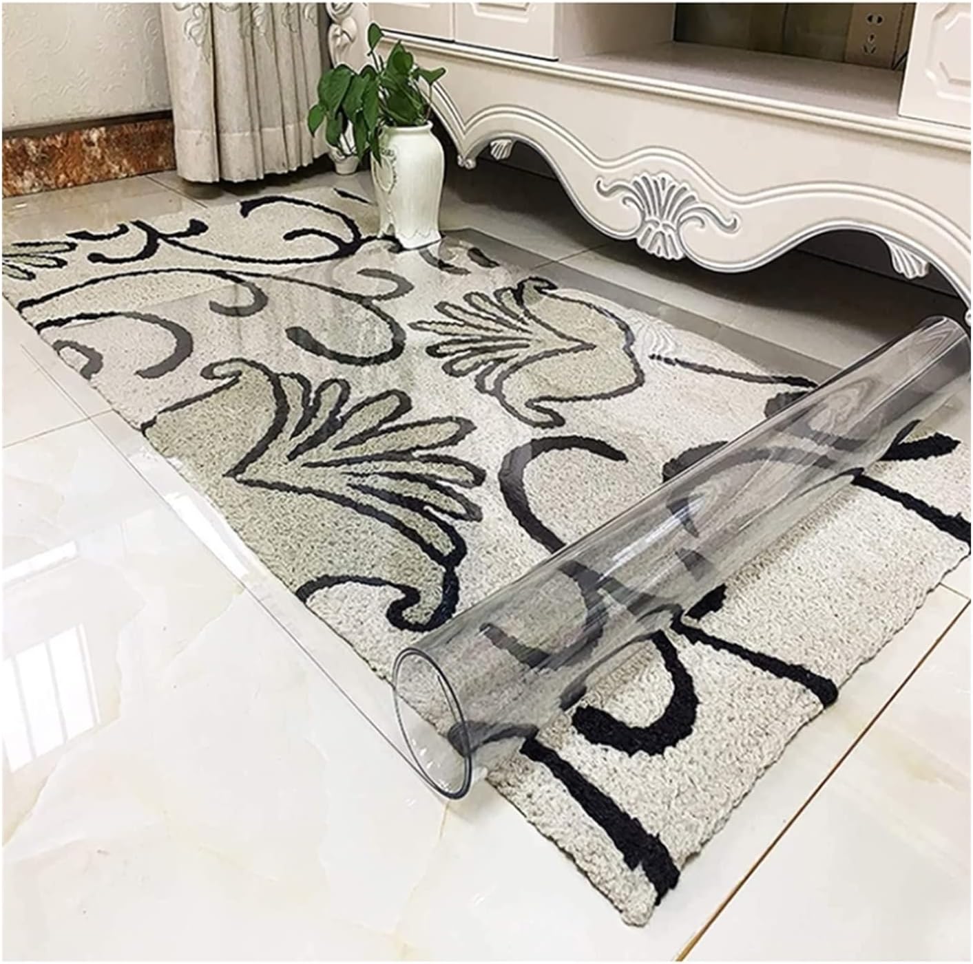 Transparent Chair Mat Office Chair Mat for Hard Floors,Floor Mat Large, Transparent Office Home Floor Protector Thick Durable,PVC Office Floor Protector, Chair,2mm-120x120cm(47.2x47in)