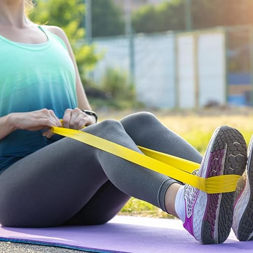 Miniatura 5 de PATIKIL Bandas de resistencia, 6.8 pies, 60-175 libras, bandas de asistencia para dominadas, bandas de entrenamiento para estiramiento corporal,