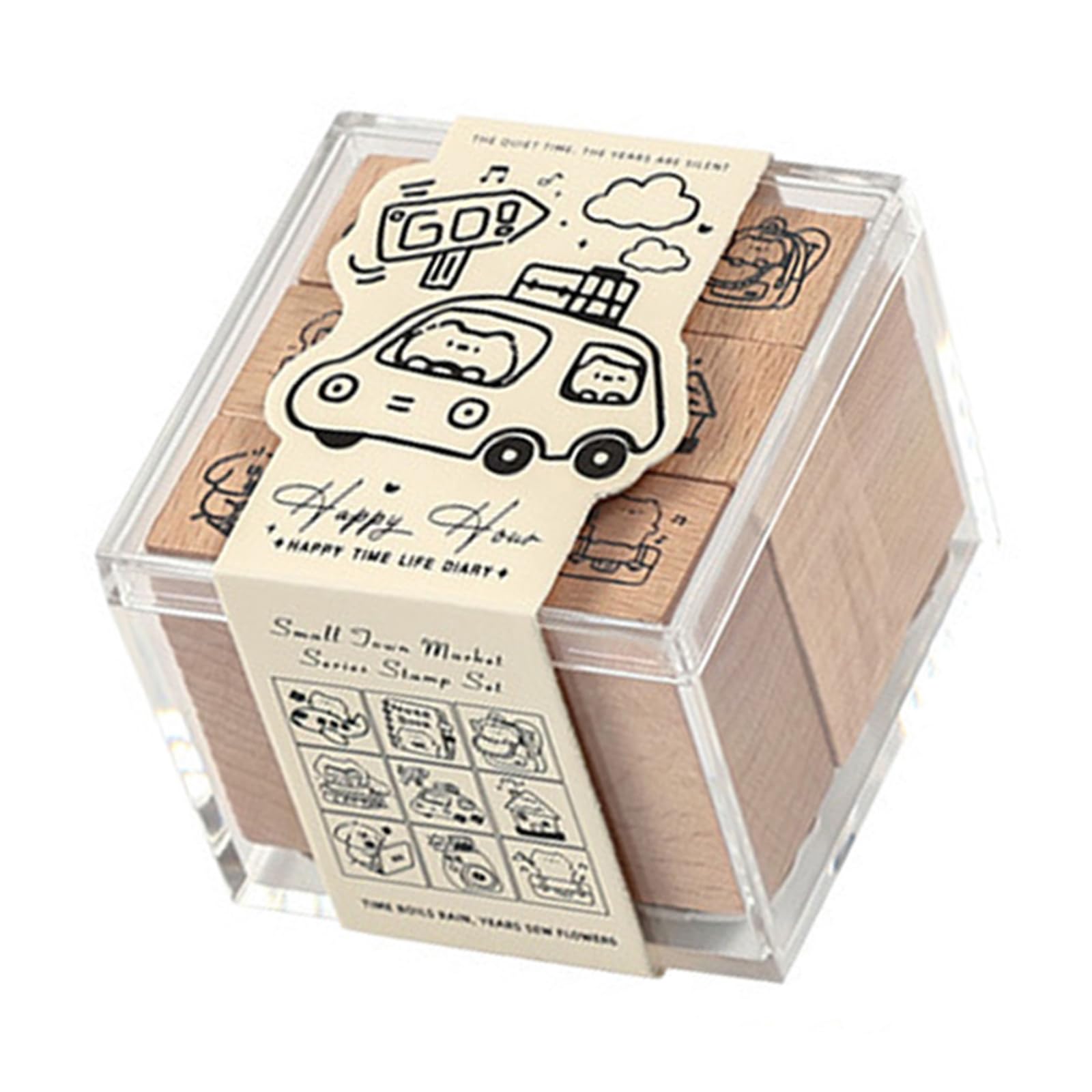Cartoon Wood Rubber Stamp Decorative Lovely Cats Animal for Journals Greeting Cards Scrapbooking Cartoon Decorative