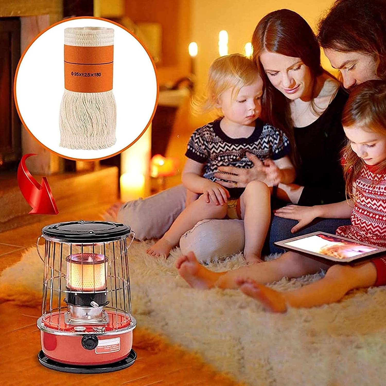 Amazon.co.jp : JOJAN 6個 替え芯、屋内石油ストーブ芯、灯油ヒーター