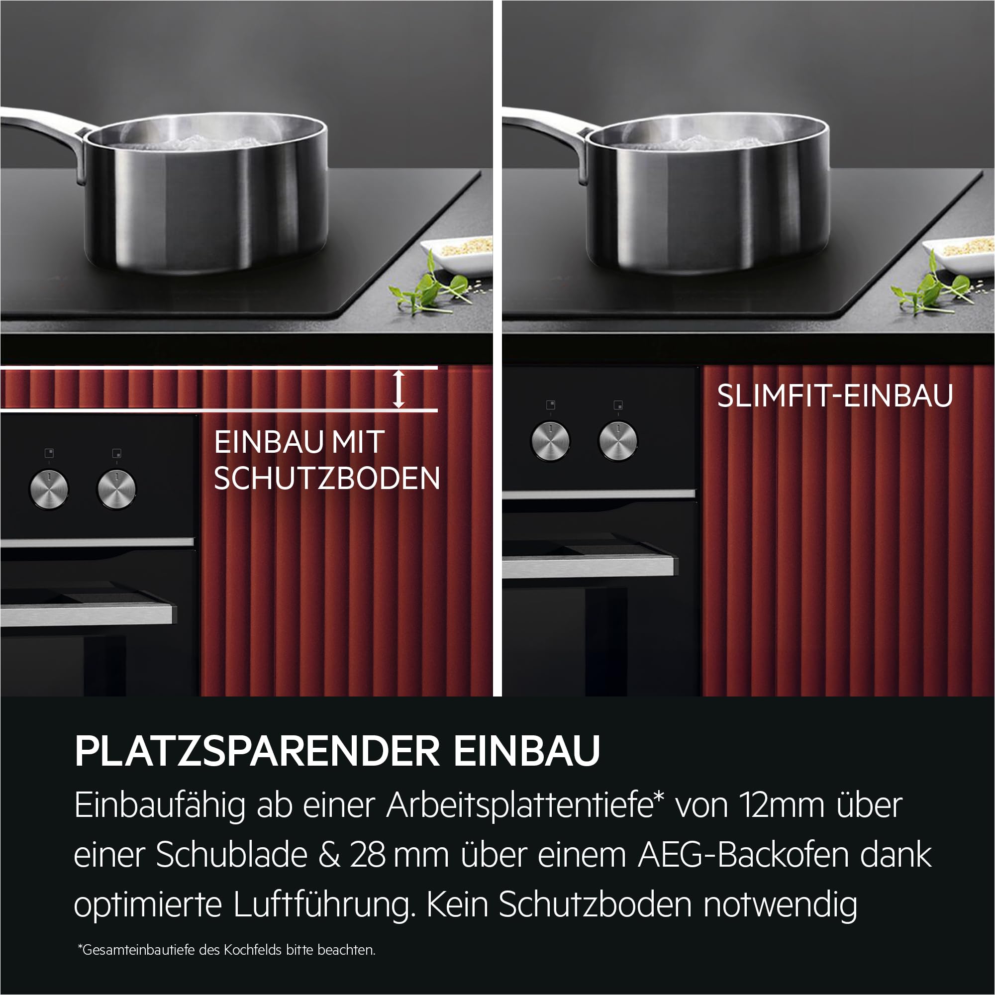 AEG Induktionskochfeld 80 cm SaphirMatt Testsieger ETM TII84B0FFZ | Bis zu 10x weniger sichtbare Kratzer, resistent gegen Fingerabdrücke, Made in Germany, schnelles Aufheizen mit PowerBoost