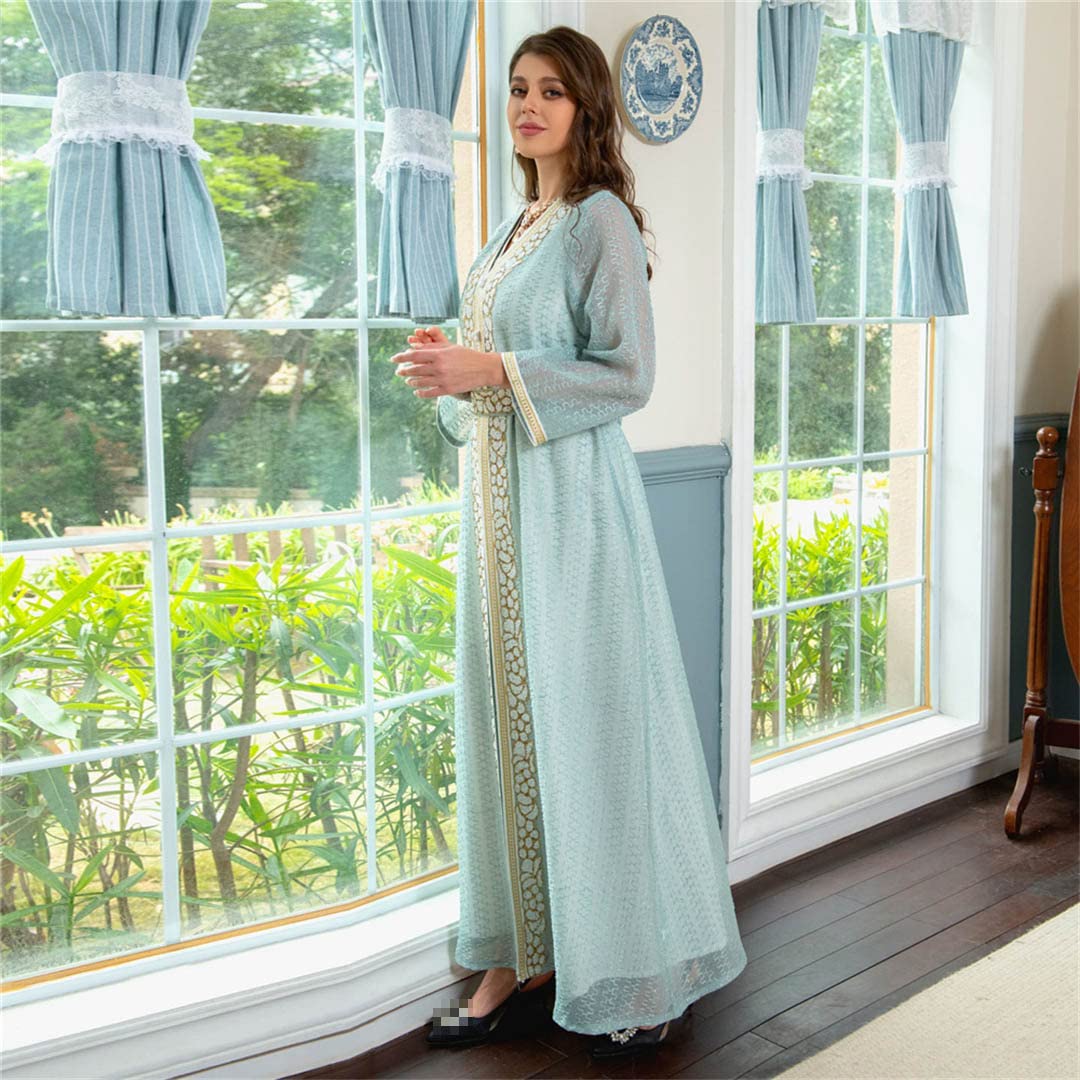 Ramadan Moslim Jurk Voor Vrouwen Eid Arabisch Femme Abaya Islamitische Rode Jalabiya Marocain Kleding Marokkaanse Kaftan Gewaad