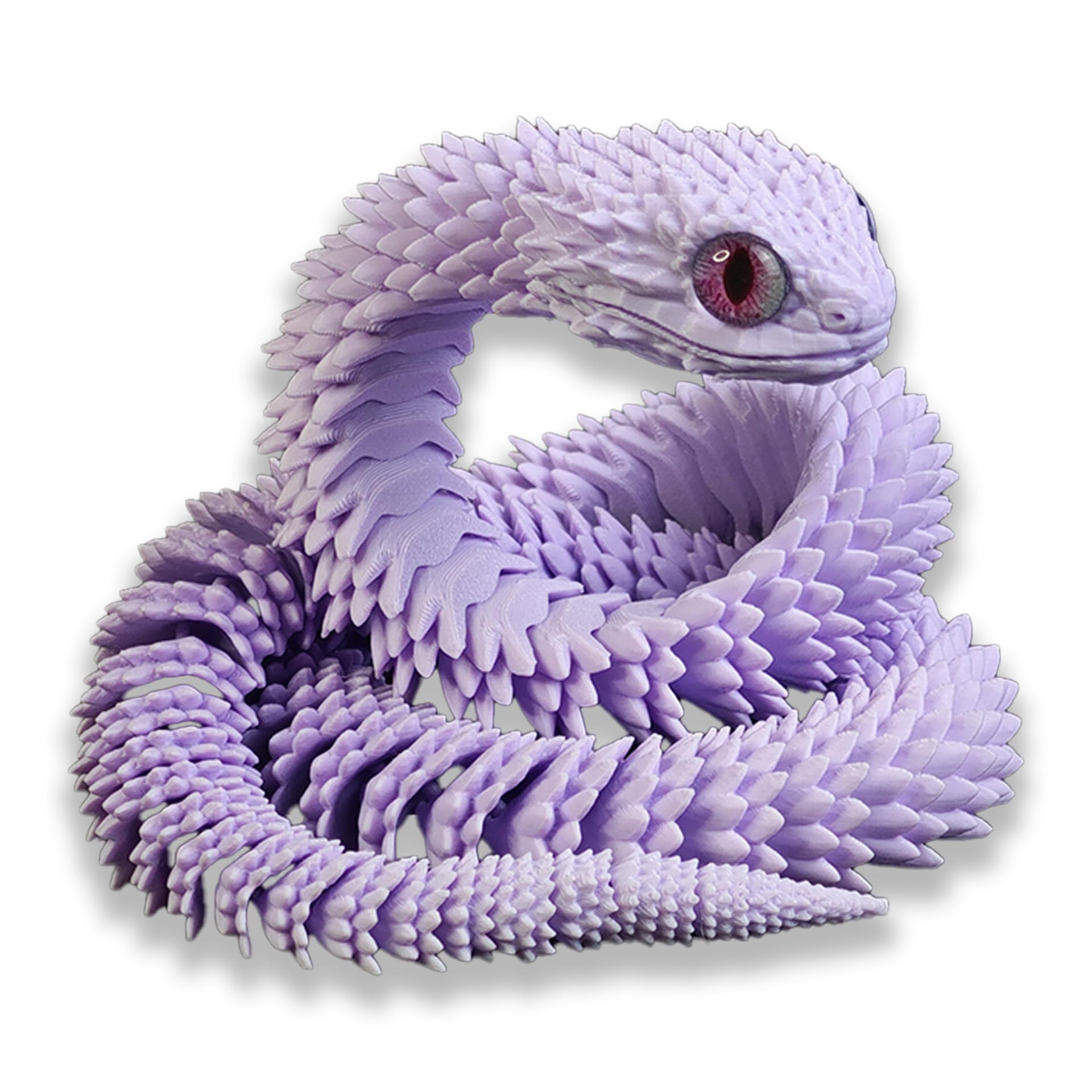 Binvin 3D Printed Animals-Snake Viper,3D Printed Snake Toys Articulated Snake 3D Printed Animals Animal Model Ornaments Creative Funny Toy Festival