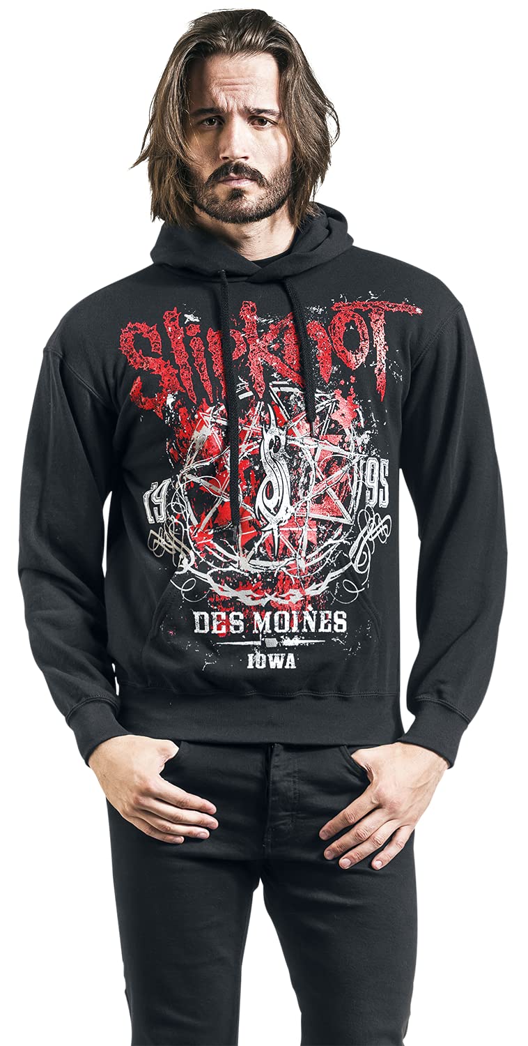 Slipknot Iowa Star Hombre Sudadera con Capucha Negro 80% algodón, 20% poliéster Regular