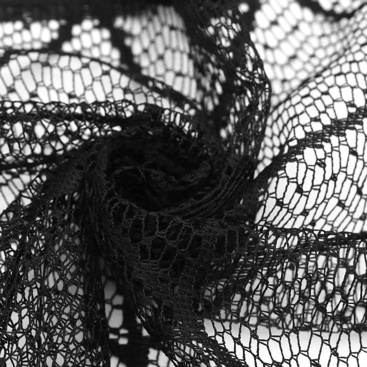 Amosfun Runner Da Tavola E Panno Per Camino Halloween Con Pipistrelli E Ragnatela - Decorazione Nera In Pizzo Per Festa - 4