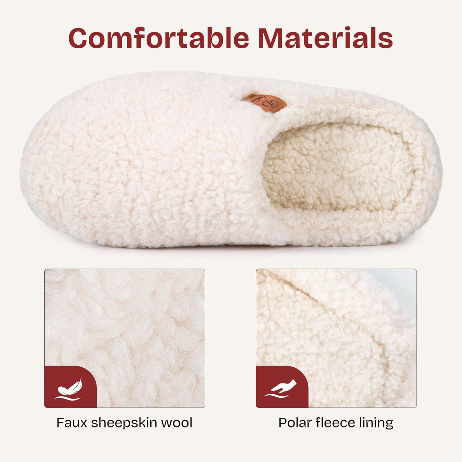 EverFoams Women's Fuzzy Slip-on Slippers Soft Comfy Memory Foam Indoor House Shoes - Image 4