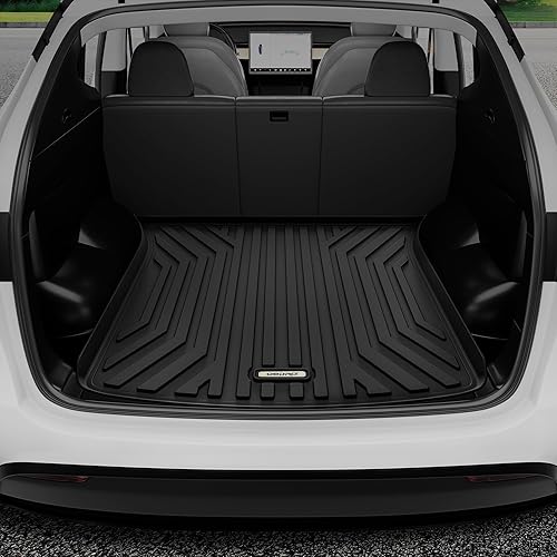 Miniatura 9 de OEDRO Juego de alfombrillas para Tesla Model 3 2020-2023, de ajuste personalizado, TPE 3D, impermeables, antideslizantes, alfombrillas delanteras y