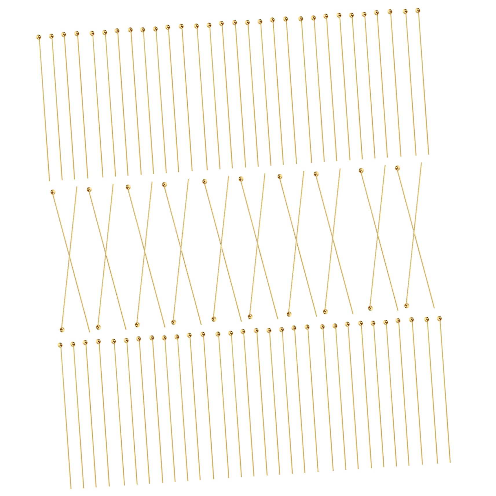 OSALADI Sturdy Metal Bead Ball Pins 100pcs Jewelry Making Beading Ball Pins Round Ball Head for DIY Crafts