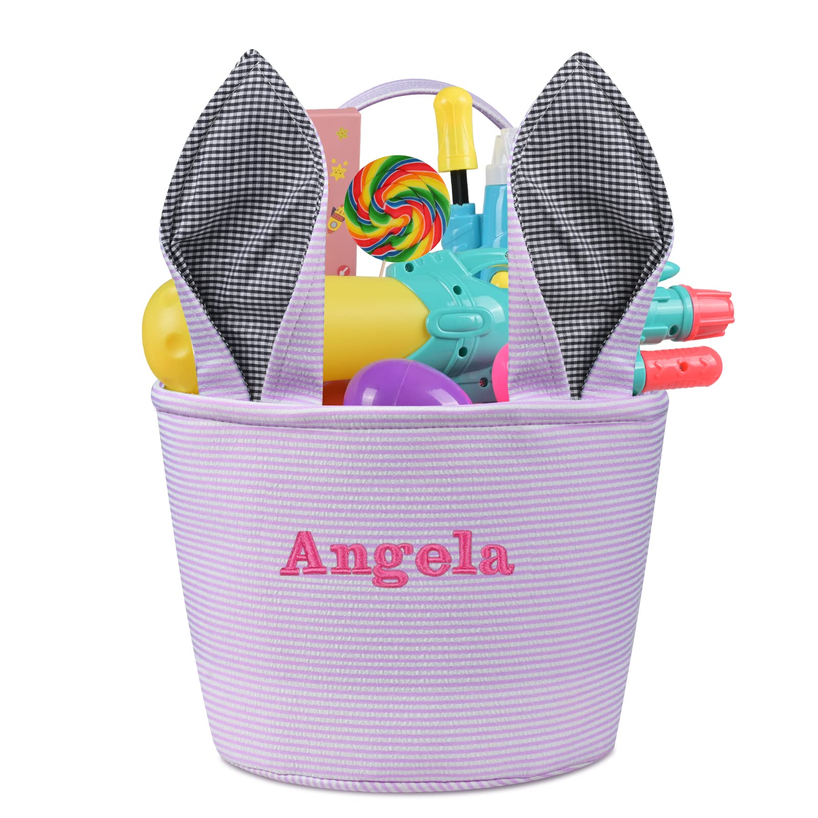 Personalized Easter Basket, Jocidea Easter Bunny Baskets Easter Baskets for Kids - Purple