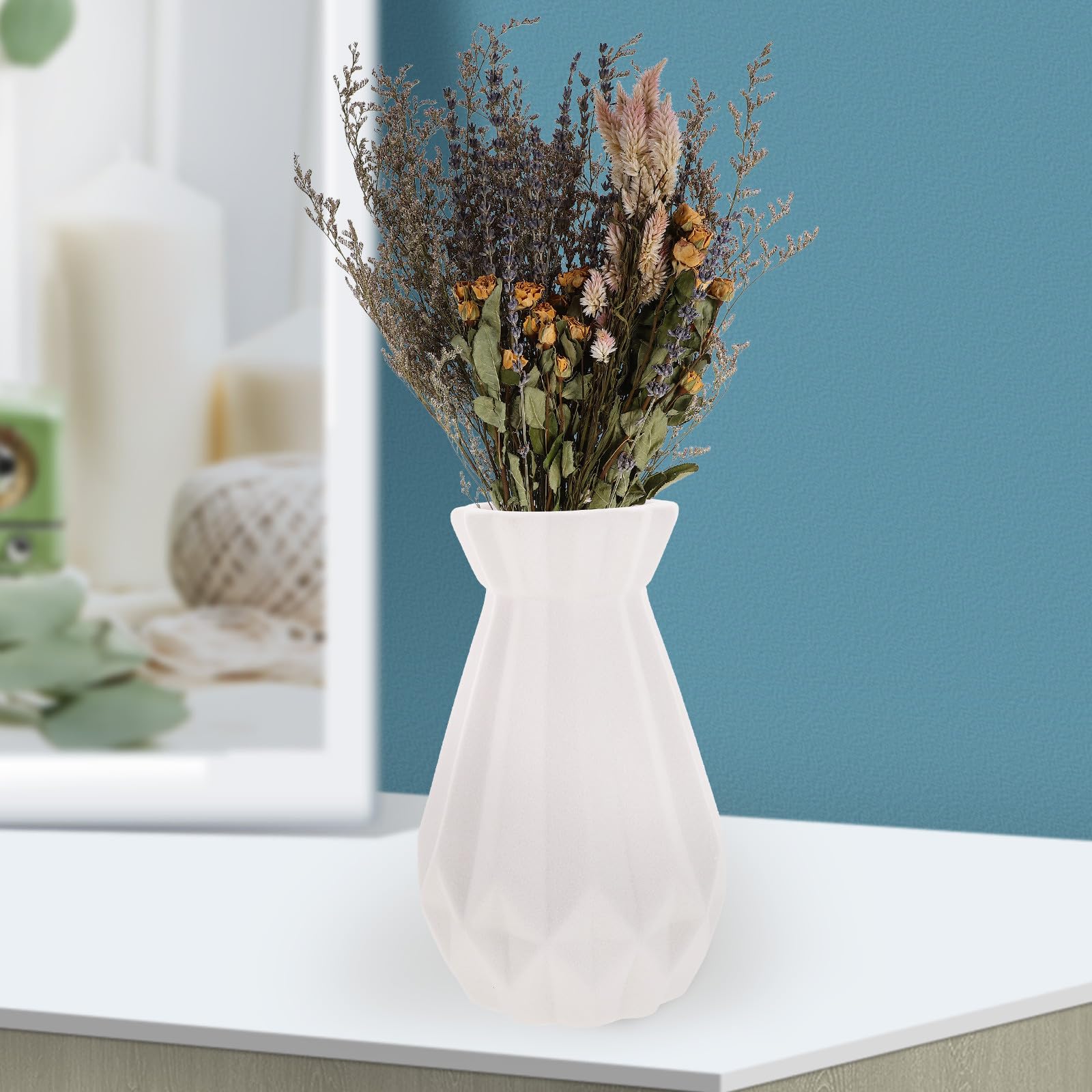 Ramo de Flores Secas y Lavanda Natural para Decoración en Jarrones, Accesorio Artesanal para Bodas y Eventos, Manojo Ligero y Resistente de Rosas Preservadas