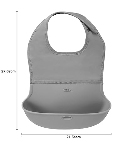 Miniatura 38 de OXO Tot Babero enrollable, paquete de 2, flor y anochecer Flor/anochecer,Llovizna/Flor,Llovizna/anochecer,Llovizna/Ópalo,Lila/Ópalo,Azul/gris,Verde