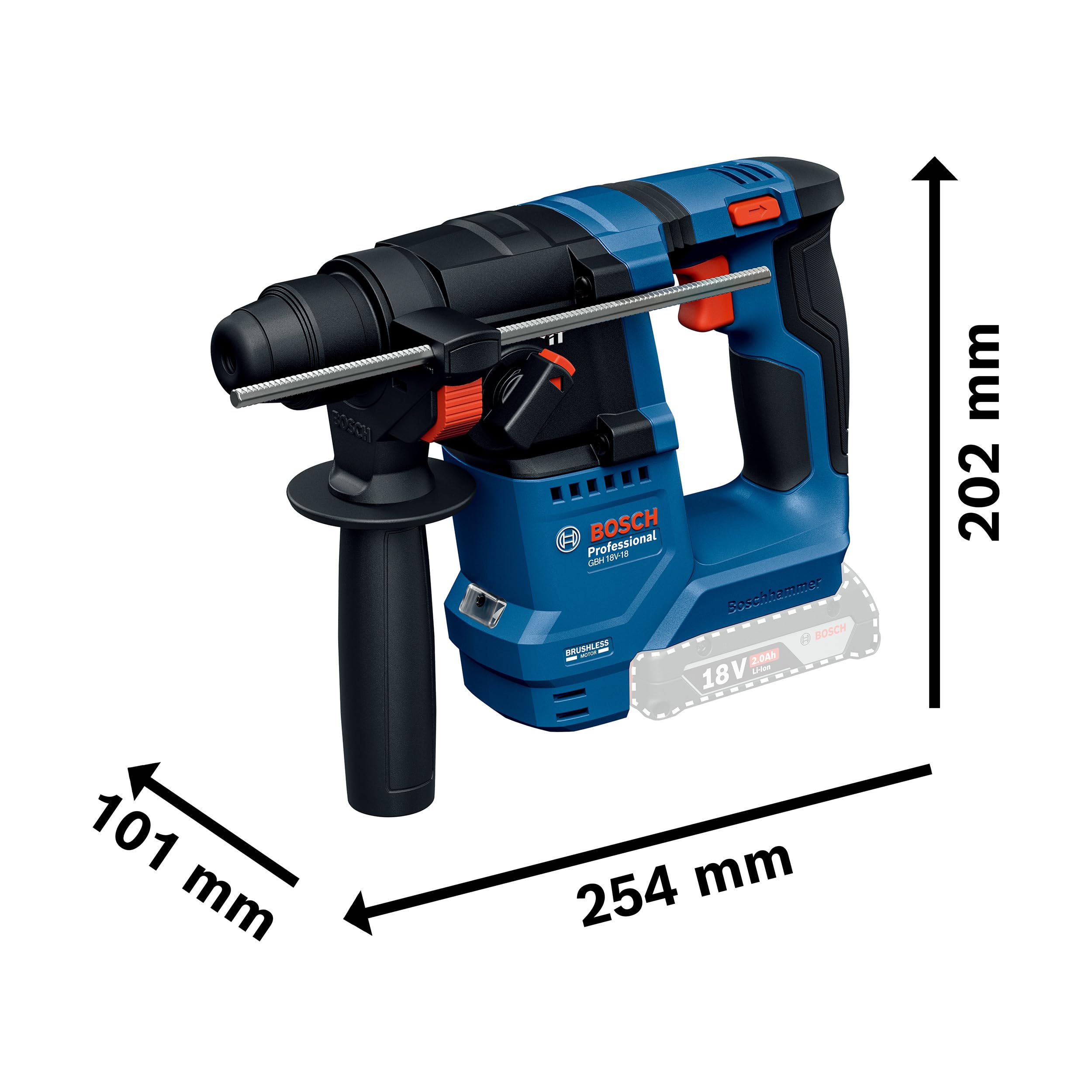 Bosch Professional 18V System Akku-Bohrhammer GBH 18V-18 (SDS plus)