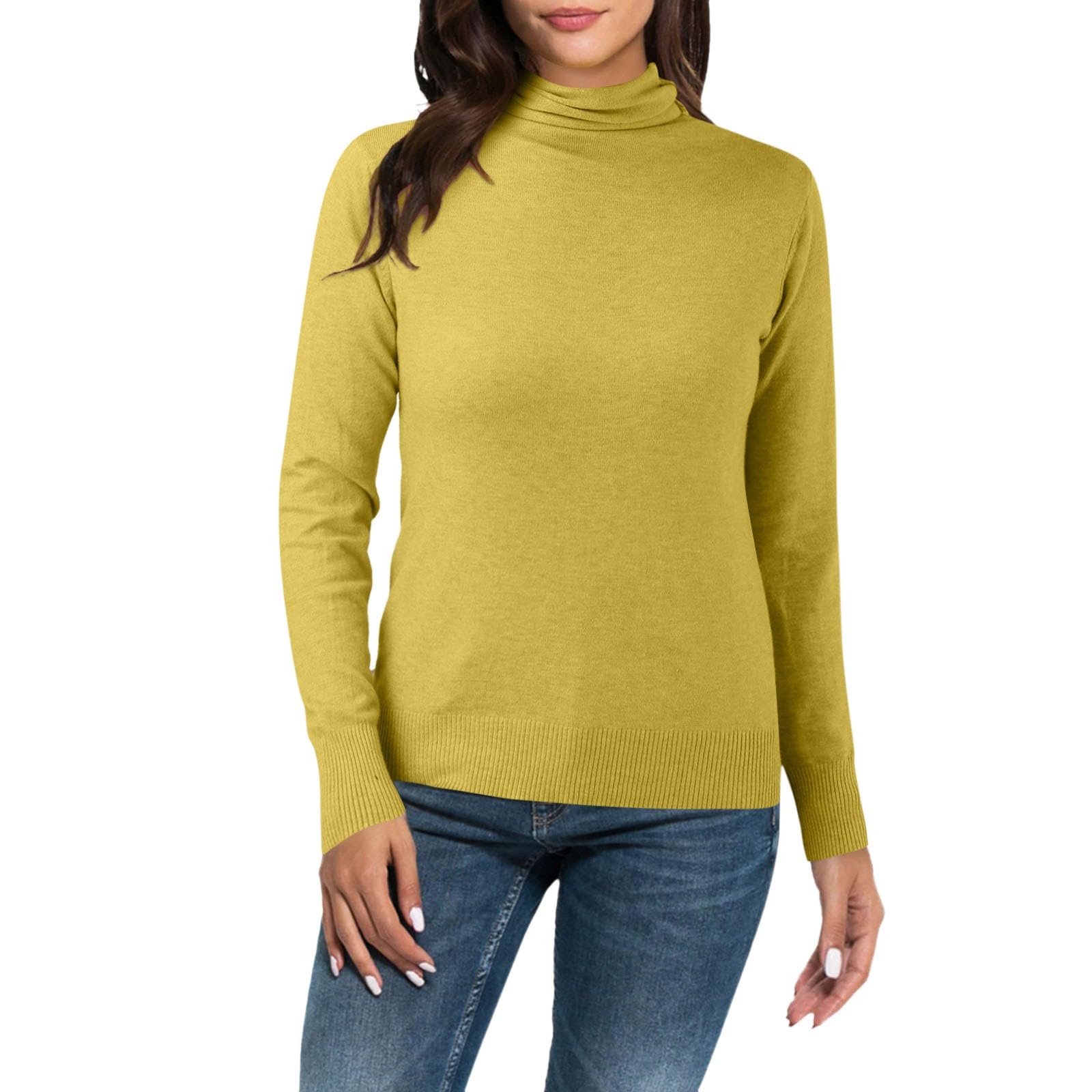 Pull à col roulé femme ajusté et extensible pour l'hiver - 5