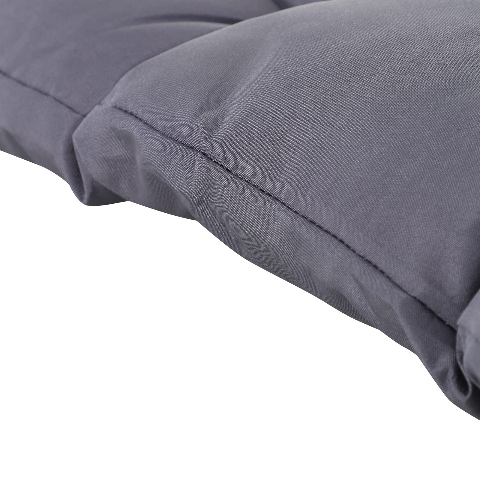 Outsunny Cuscino da Giardino 2 Posti per Sedute da Esterno con Schienale e 6 Lacci, Cuscino da Esterno Imbottito in Cotone e Poliestere, per Divani Dondoli Panche, 132x110x10 cm, Grigio Scuro