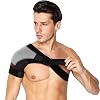 Sport Double Shoulder Support Adjustable,Adjustable Neoprene Shoulder Support Brace - Rotator Cuff Compression for Dislocated Joints