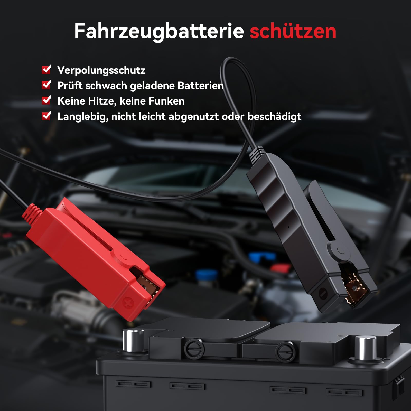 iCarsoft BT900 Autobatterietester, 12V/24V Batterie Lasttester für CCA, AGM, Gel, EFB, BT-Verbindung, mit Batterietest/Anlassertest/Ladungstest für Auto, Motorrad, ATV, SUV, Boot, Yacht