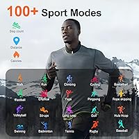 Vista 6 de Reloj inteligente de 1.91 pulgadas para hombre, relojes inteligentes para mujeres, rastreador de actividad física con función de llamada