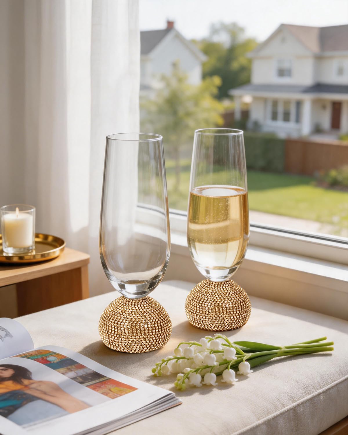Elegant Stemless Champagne Glasses - Set of 4 -2 Elegant Stemless Champagne Glasses - Set of 4 -2