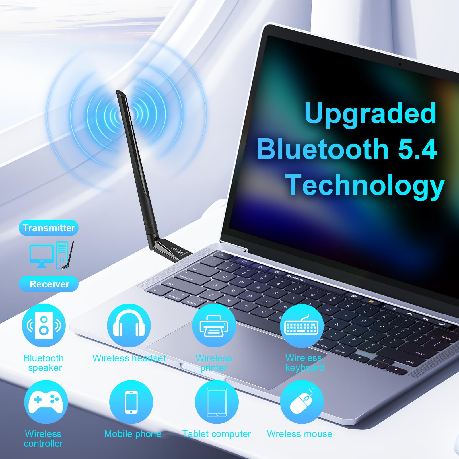 INTELBRAS Adaptateur WiFi USB Bluetooth 2 en 1, AX900 WiFi 6 + Bluetooth 5.4