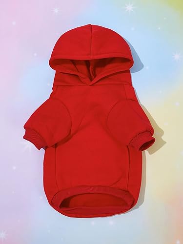 Miniatura 4 de QWINEE Sudadera con capucha para perro con estampado de osos de dibujos animados, ropa cálida para invierno, para cachorros, gatitos, gatos pequeños