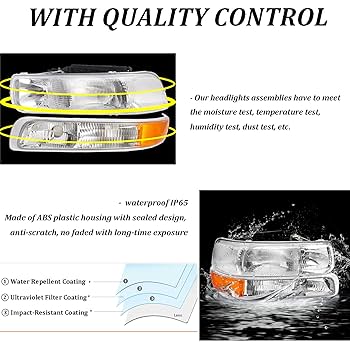 Amazon | クロームハウジングヘッドライト 交換用 99-02