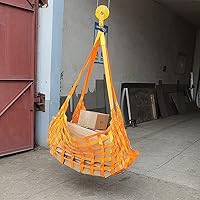 Vista 6 de Correas de Red de Elevación de Seguridad, Red de Elevación de Eslinga de Nylon Plana, Carga y Descarga de Objetos Pesados de Malla Cuadrada de 10cm