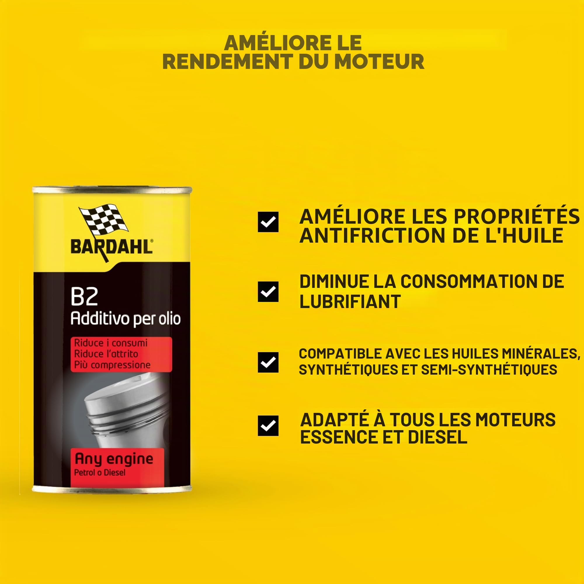 Bardahl B2 Additif huile, 300 ml