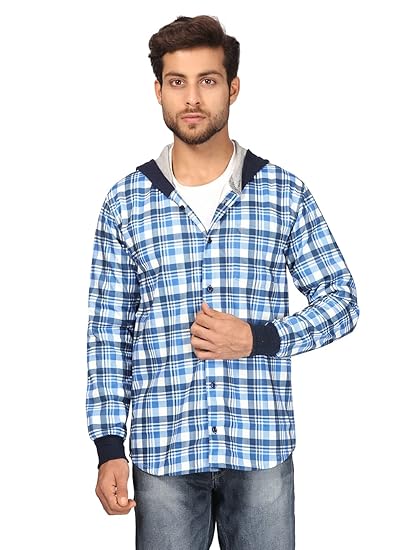 Mens Regular Fit Printed Brushed Fleece Hooded Sweatshirts/Sweaters