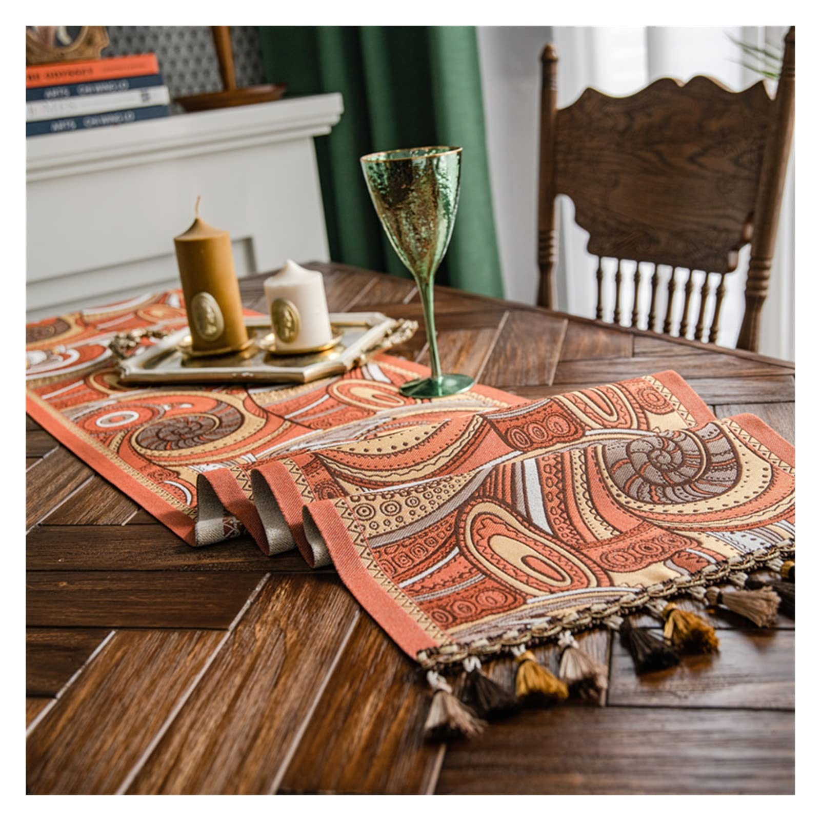 Amazon｜テーブルランナー レトロなテーブルランナーLuxuri Jacquard