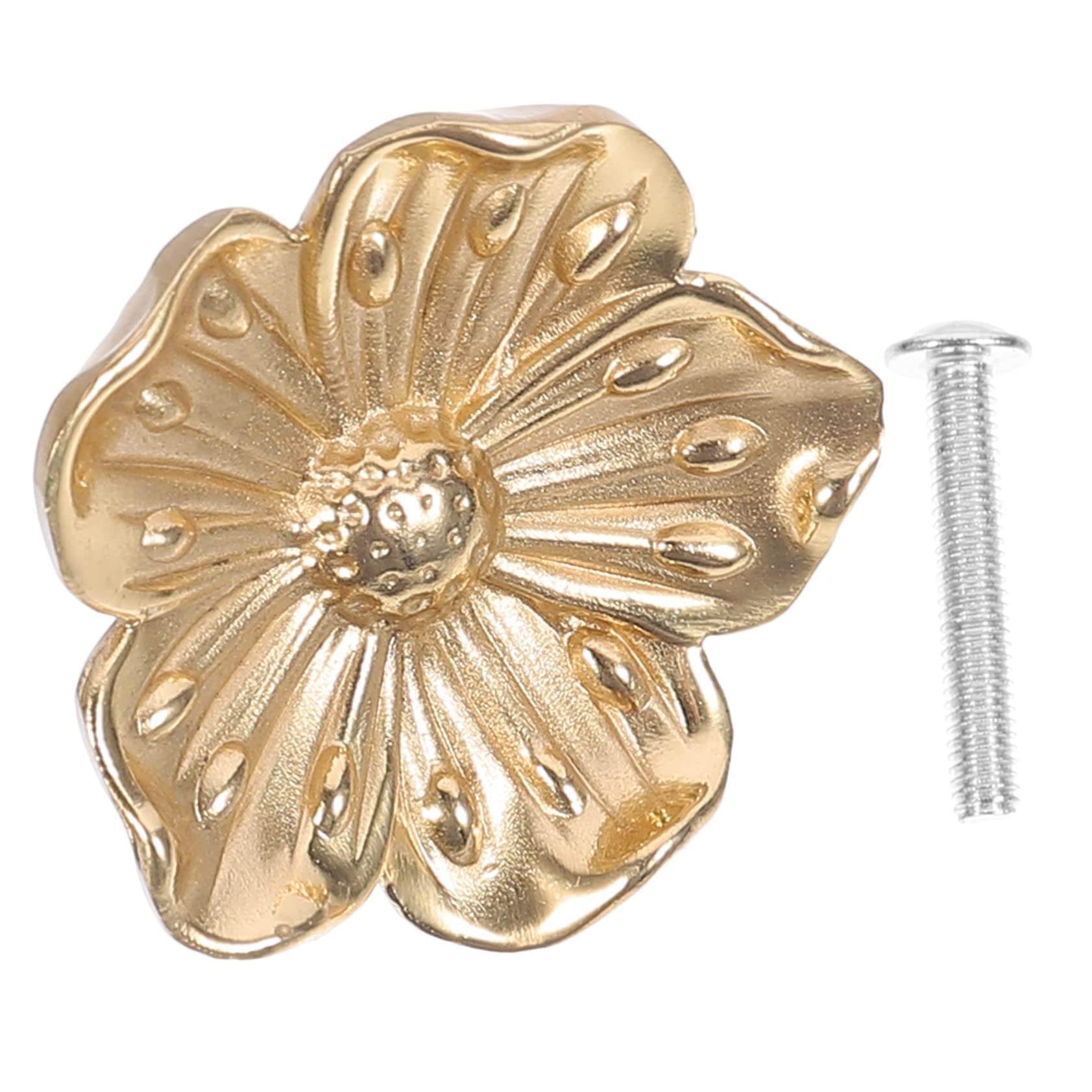 Bouton Décoratif Forme Fleur en Laiton pour Remplacer une Poignée de Placard Cassée ou Démodée