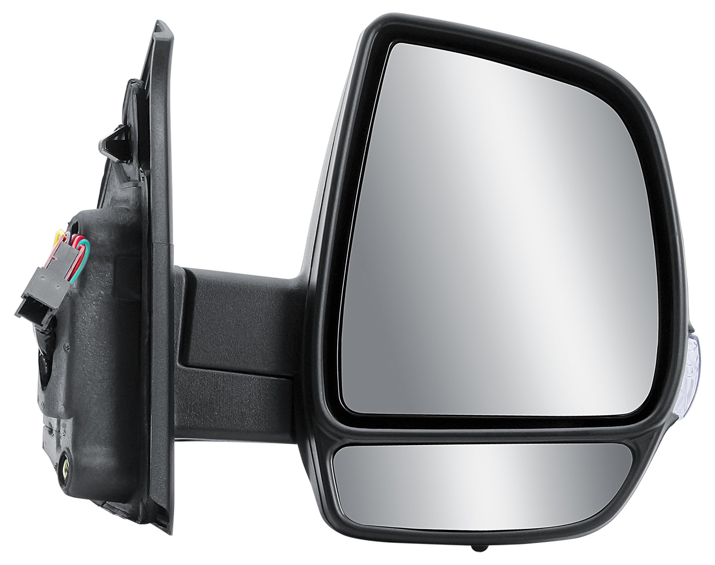 Specchietto Retrovisore Elettrico e Riscaldabile con Indicatore di Direzione Lato Passeggero Anteriore con Retroparte Testurizzata e Trattata Per Fiat Doblò 2010-2023 e Opel Combo 2010-2019