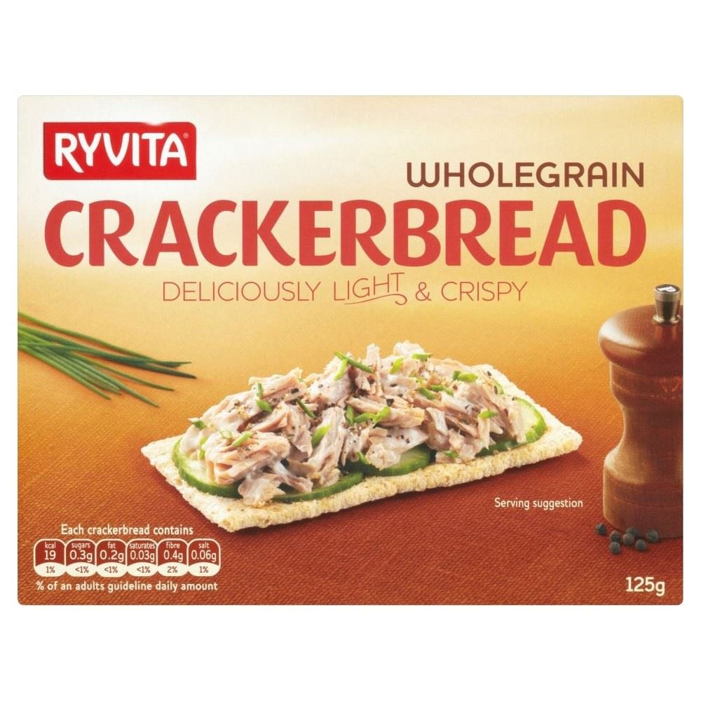Ryvita Wholegrain Crackerbread (125g) - Pack of 6