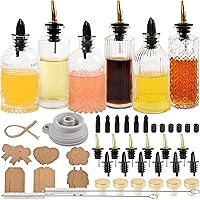 Vista 9 de ChezMax Juego de 4 botellas dispensadoras de jarabe, botella de jarabe simple para accesorios de barra de café, dispensador de jarabe de café