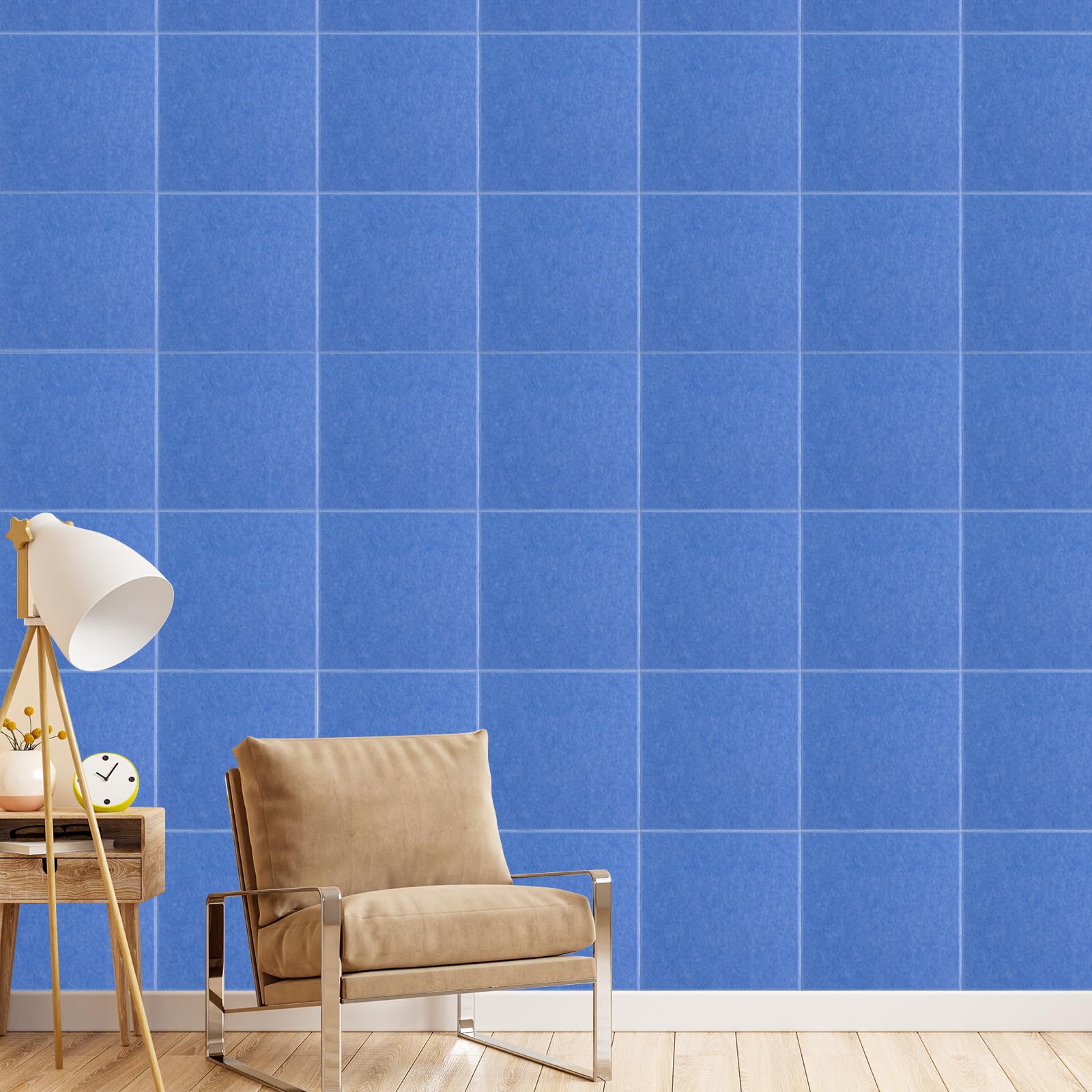 Azulejos acústicos autoadhesivos 18 piezas paneles de pared silenciadores cuadrados insonorización de alta densidad adecuados para salas de estar, oficinas, salas de juegos, estudios de grabación, etc