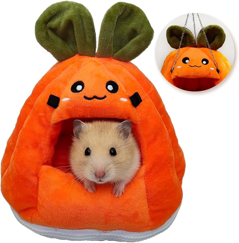 Casinha Esconderijo em Formato de Cenoura para Pequenos Animais Acsist AC210-S, 20 x 20 x 18 cm