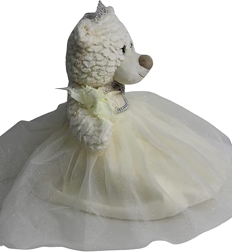 Miniatura 9 de KINNEX COLLECTIONS SINCE 1997 Centro de mesa grande de 20.0 in de oso de peluche de quinceañera - Vestido elegante, regalo de recuerdo de gran