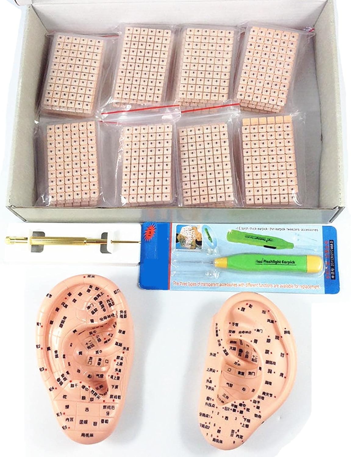 Facial Reflexology Tools with Acupuncture Ear Press Seeds Ear Seeds