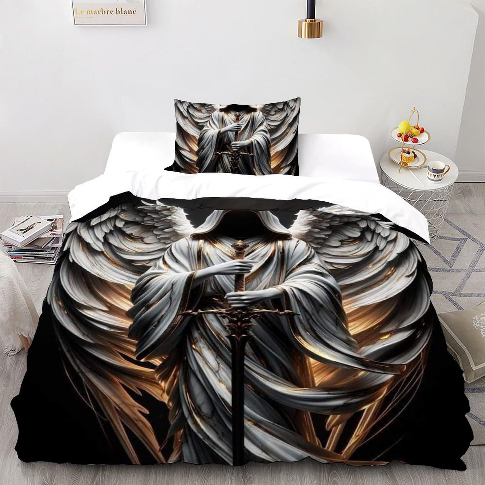 Parure de couette animal sauvage en microfibre douce lit une place