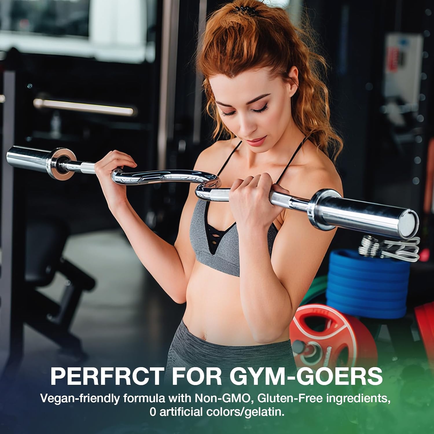 Creatine Monohydrate Gummies for Men & Women - Blueberry Flavor, Raspberry-Shaped - Chewable Creatine Gummy with Taurine & Vitamin B12, 5g Creatine per Serving, 120 Gummies - Image 3