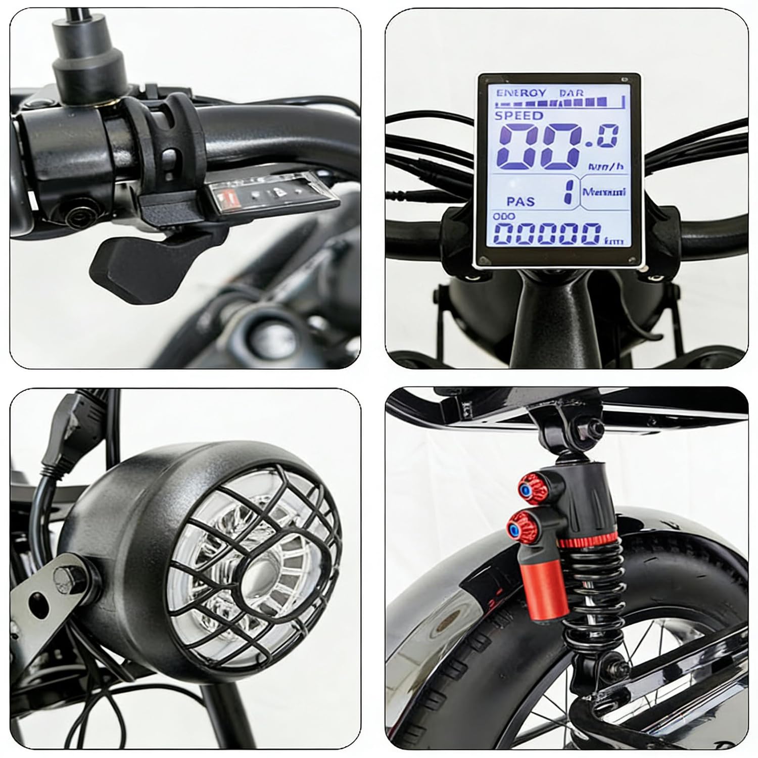 Triciclo Elettrico Adulti,18Ah Lunga Autonomia, Veicolo Elettrico a Tre Ruote Stabile con Cestino Posteriore, 7 velocità, Freni a Disco, per Spesa, Pendolarismo e Tempo Libero Black